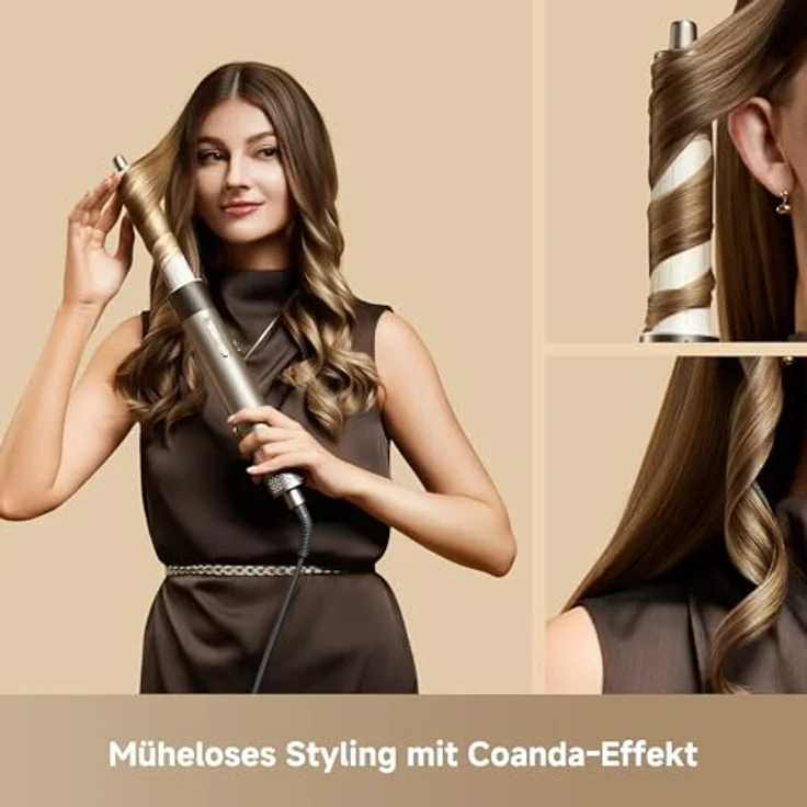 DREAME AirStyle Shine 5-in-1-Haarstyler und Hochgeschwindigkeits-Föhn, schnelltrocknend, mit Coanda-Effekt, Frizz-Kontrolle und Kaltluftfunktion – Bild 3