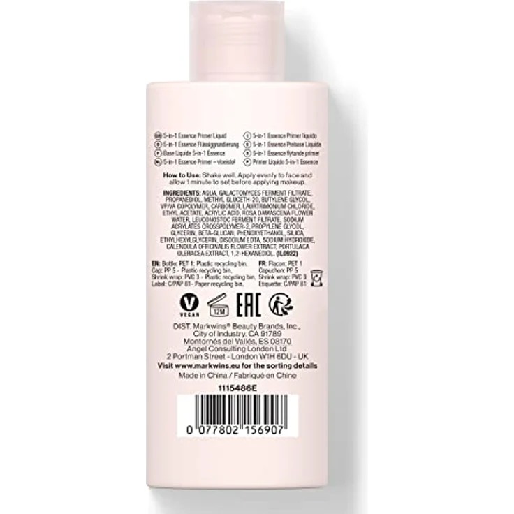 Wet n Wild 5-in-1 Essence, flüssiger Make-up Primer, 65 ml, vegan, glättet die Haut, erhöht den Halt des Make-ups – Bild 2