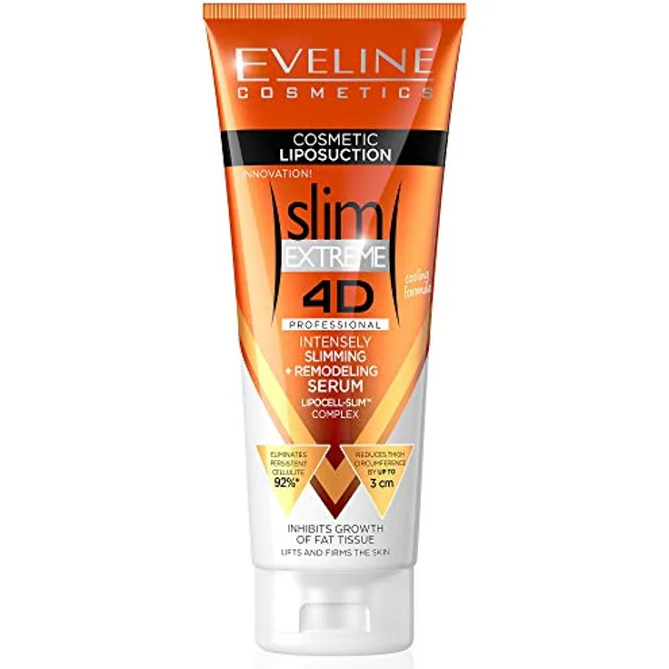Eveline Cosmetics Slim Extreme Professional Intensives Fettverbrennung Creme | 250 ML | Creme zum Abnehmen | Straffende Körpercreme | Straffer Bauch | Schlanke Oberschenkel