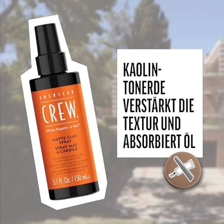 AMERICAN CREW Matte Clay Spray, 150 ml, ölabsorbierendes Texturspray für Männer, mittlerer bis starker Halt, mattes Finish – Bild 4