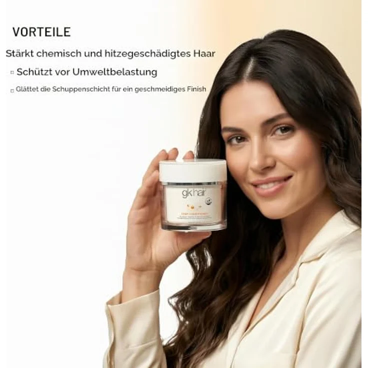 GK Hair Deep Conditioner, regenerierender Conditioner mit Tiefenwirkung für extrem strapaziertes Haar, 200 g – Bild 8