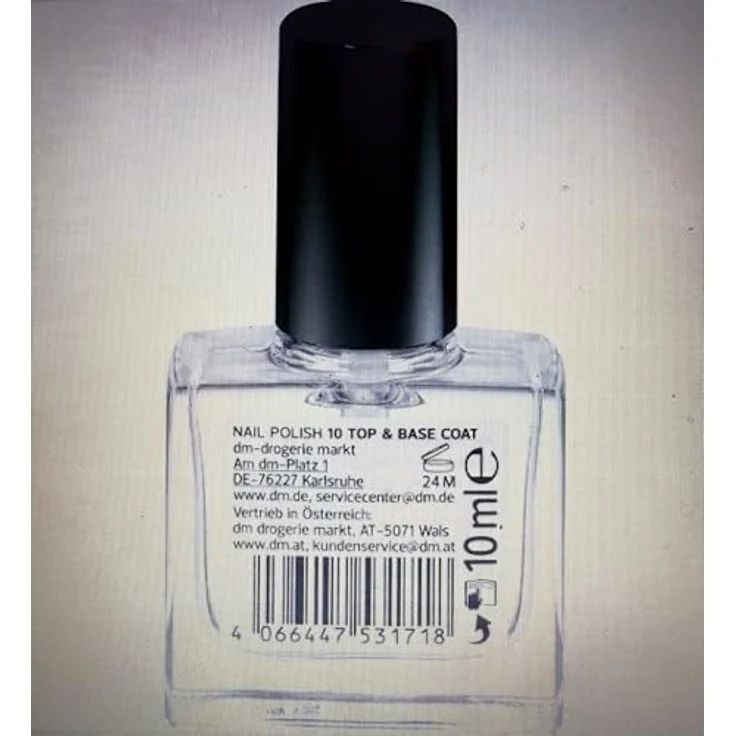 alverde NATURKOSMETIK Nagellack Color & Care 10 Top & Base Coat, 10 ml – Bild 2