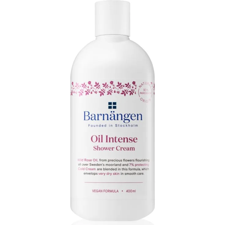 Barnängen Oil Intense, sanfte Duschcreme für trockene und sehr trockene Haut, 400 ml, vegan