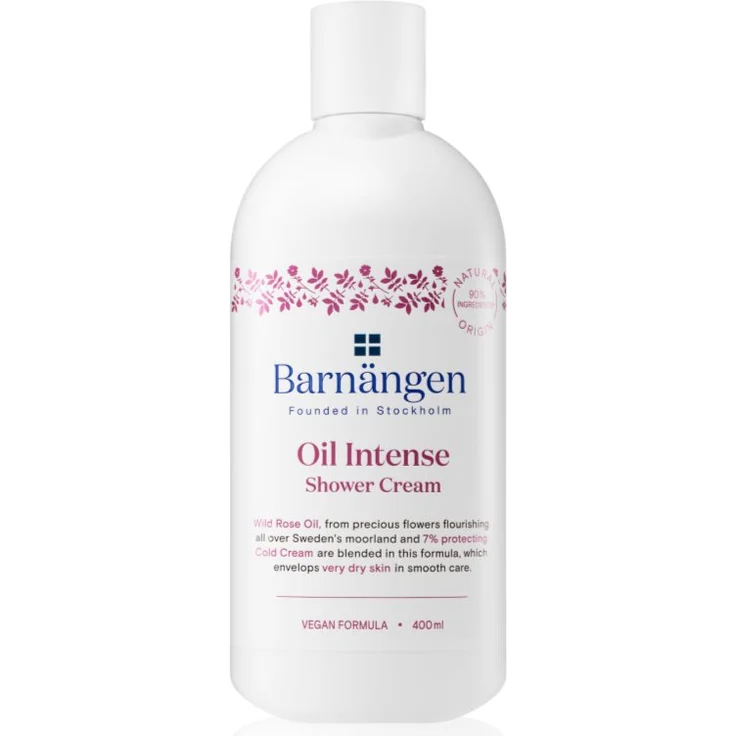 Barnängen Oil Intense, sanfte Duschcreme für trockene und sehr trockene Haut, 400 ml, vegan