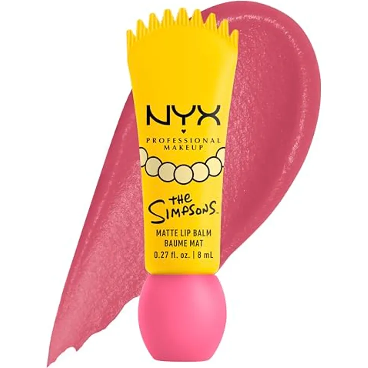 NYX Professional Makeup The Simpsons Smushy Lippenbalsam, matter Effekt in Smarty Pink, 8 ml