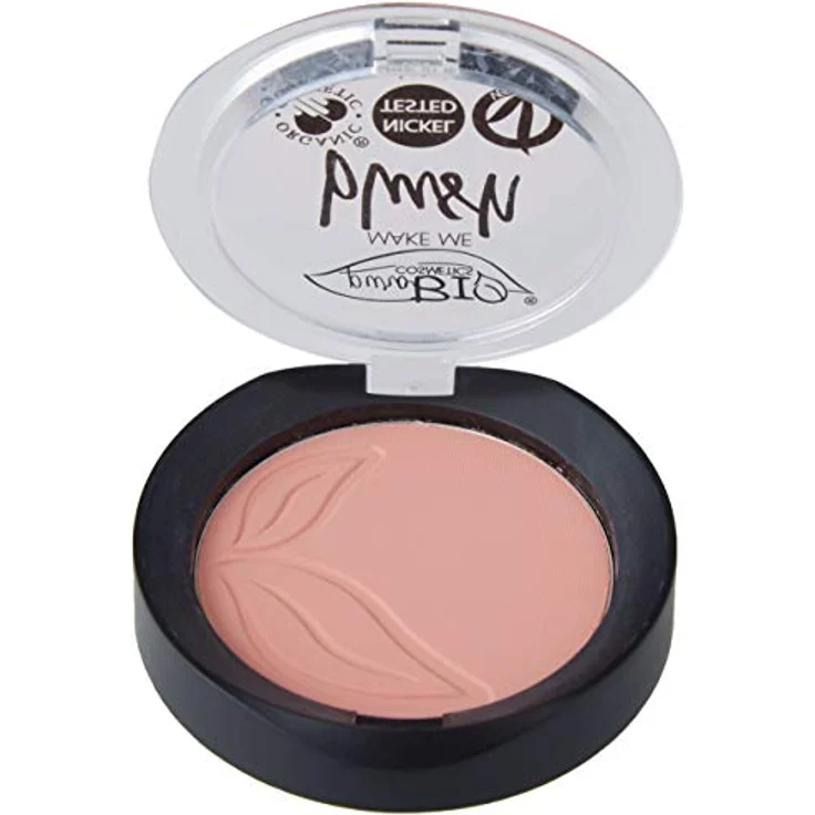 puroBIO Cosmetics Long-lasting Blush, langanhaltendes Rouge, 02 Matte Coral Pink, 5,2 g, vegan, leichte Textur – Bild 4