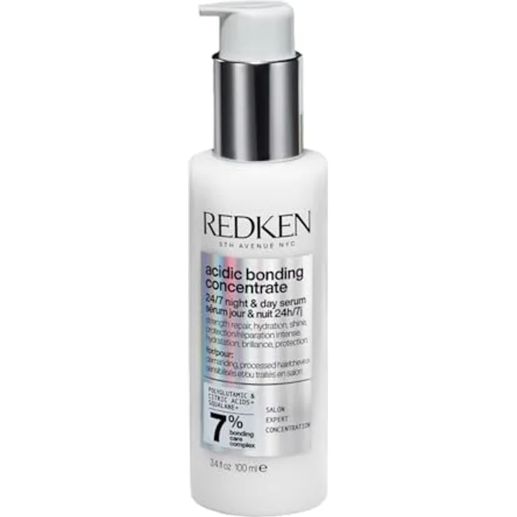 Redken Pflegendes Bonding Serum, Regeneriert, schützt vor täglichen Schäden und stärkt das Haar, Vegan, Acidic Bonding Concentrate 24/7 Night & Day Serum, 1 x 45 ml
