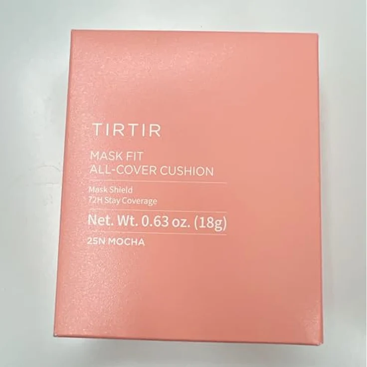 TIRTIR Mask Fit All Cover Cushion, mattierendes Make-up im Schwämmchen, Farbton 25N Mocha, 18 g, hohe Deckkraft, spendet Feuchtigkeit, leichte Anwendung – Bild 7