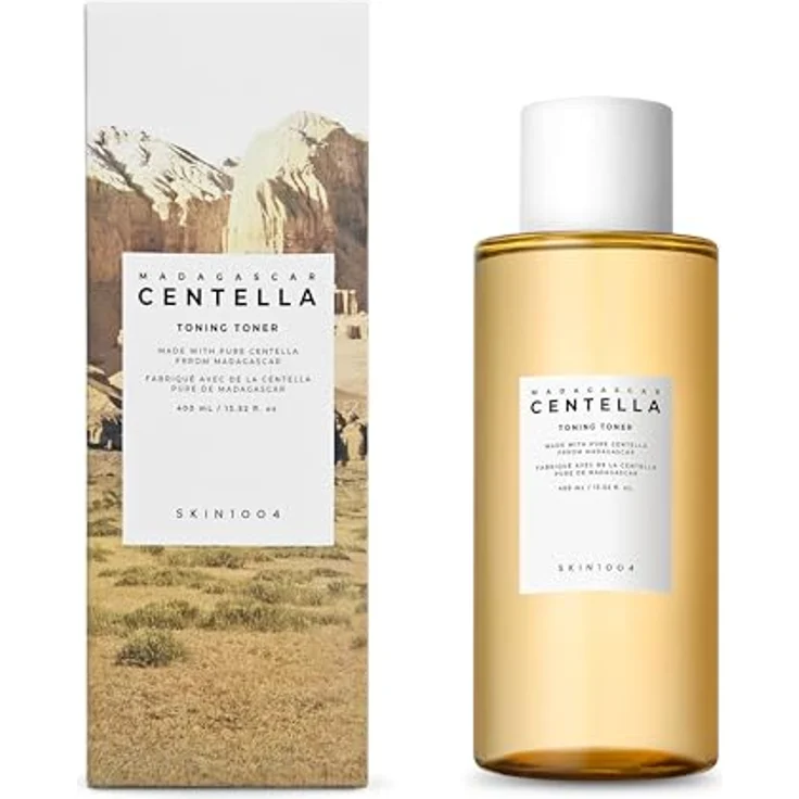 SKIN1004 Madagascar Centella Toning Toner, sanftes Peeling-Tonikum für empfindliche Haut, 400 ml – Bild 1