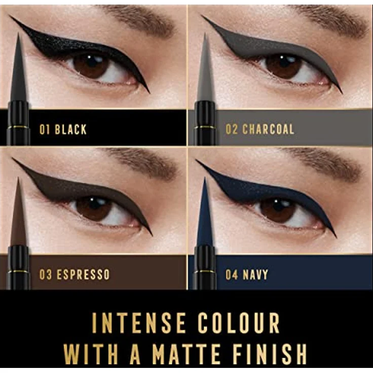 Max Factor Masterpiece, wasserfester Eyeliner mit Matt-Effekt, Farbton 03 Espresso, 1,7 ml – Bild 5