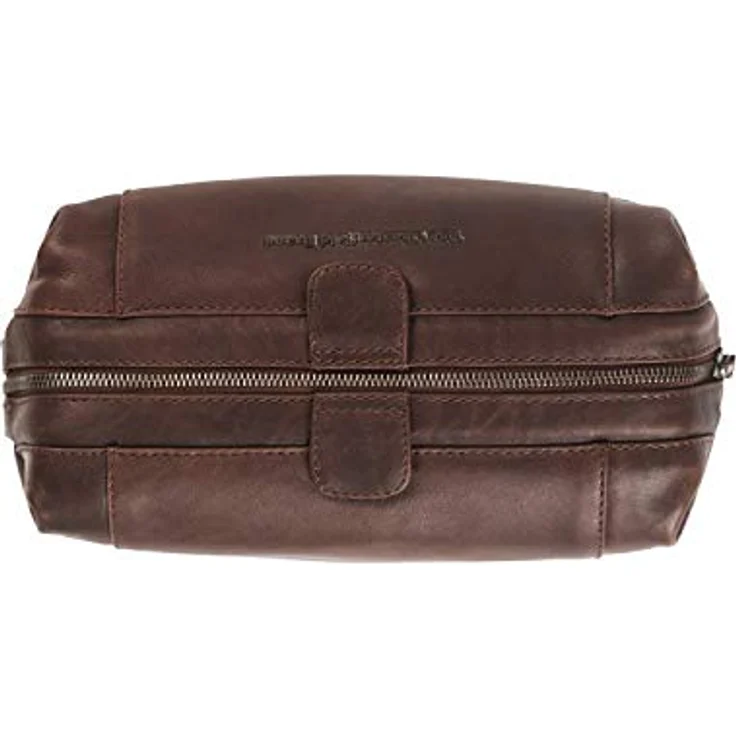 Chesterfield Brand The Kulturbeutel Vince Leder für Damen und Herren | Reise Waschen Rasieren Kosmetik Tasche Badezimmer Toilettenartikel Großer Organizer Make-up, Braun, Large – Bild 4