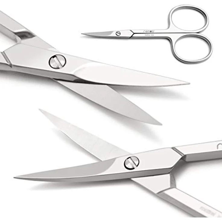 remos professional body care REMOS Nagel & Hautschere Edelstahl [INOX] 9.5cm, gebogene Klinge für präzisen Schnitt von Fingernägeln und Nagelhaut – Bild 2