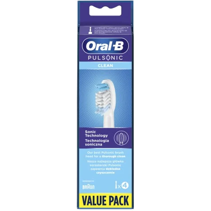 Oral-B Pulsonic Clean Aufsteckbürsten für Schallzahnbürsten, 4 Stück, effektive Plaqueentfernung, sanfte Reinigung – Bild 4