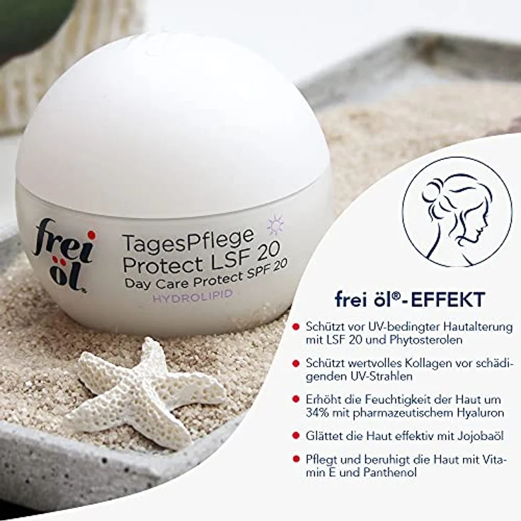Frei Öl Hydrolipid Tagespflege Protect SPF 20 Cr. 50 ml Tagespflege für Damen und Herren – Bild 3
