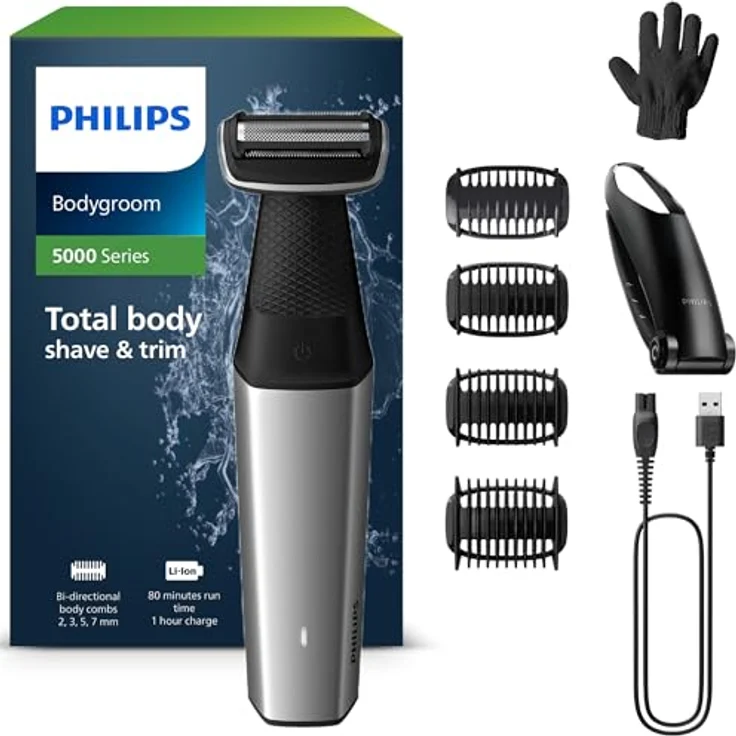 Philips S5000 Rasierer Silber One Size, Wasserfester Trimmer mit 2D-Konturenanpassung – Bild 2