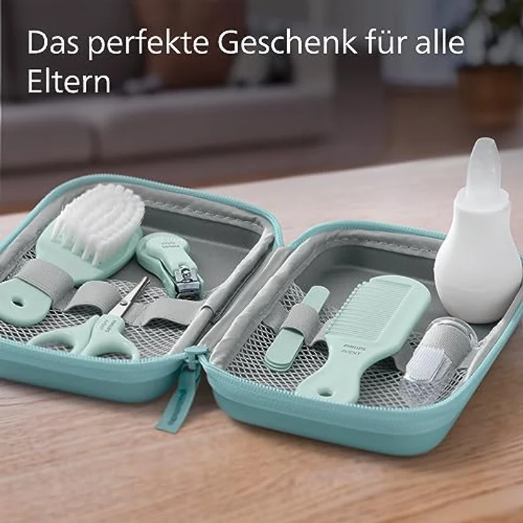 Philips AVENT Babypflege-Set SCH401/00, Nasensauger, Fingerzahnbürste, Nagel- und Haarpflegeset – Bild 5