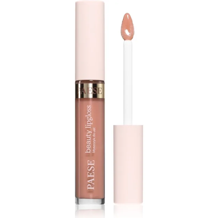 Paese Tasty Lips Beauty Lipgloss, hochglänzender Lippenbalsam in Farbton 14 Caramel Mousse, 4.5 ml