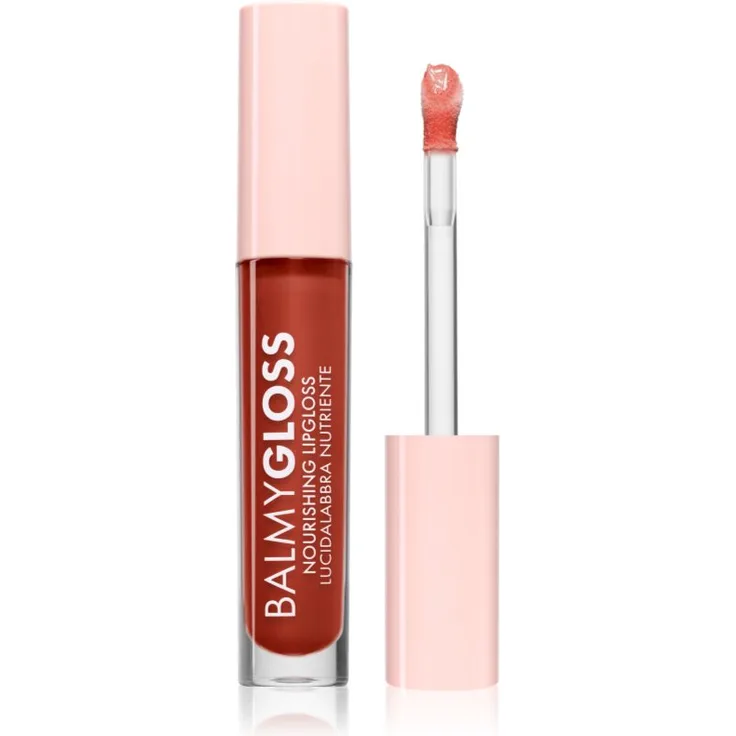 puroBIO Cosmetics BalmyGloss Pflegender Lipgloss, 02 Shimmering Light Brown, 4.2 g, feuchtigkeitsspendend mit großem Glanz