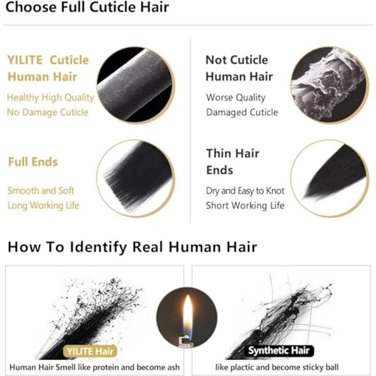 YILITE Tape Extensions Echthaar, Mittelbraun 40cm, 20 Stück, 40g, Invisible Skin Weft, Seidig Gerade, Wiederverwendbar – Bild 5