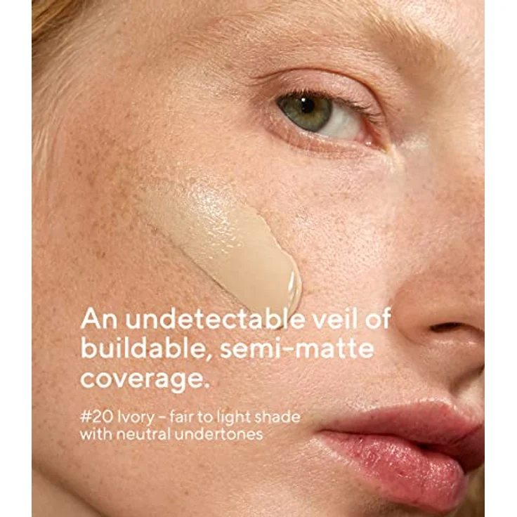 MÁDARA Organic Skincare | SKINONYM Semi-Matte Peptide Foundation, 20 IVORY, 30 ml – Unterstützt Durch Kollagenunterstützende Peptide, Halbmattes Finish Make Up, Ecocert-zertifiziert – Bild 2