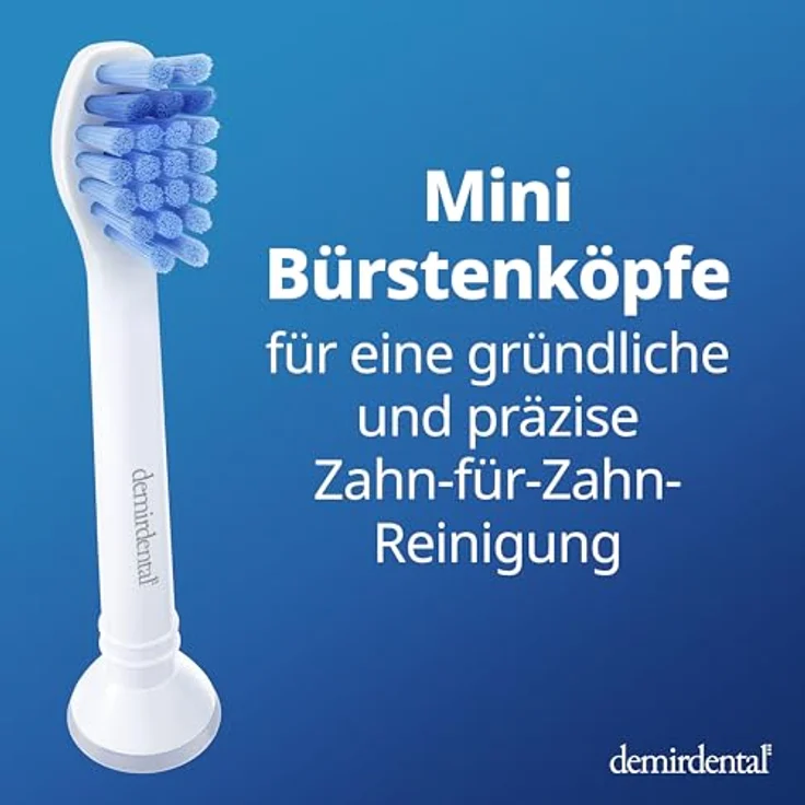 Demirdental 8er-Pack Mini Aufsätze für Philips Sonicare Zahnbürstenaufsatz ProResults, auch für DiamondClean FlexCare EasyClean HealthyWhite, HX6028 Ersatzbürsten designed in Berlin, Medium Härtegrad – Bild 5