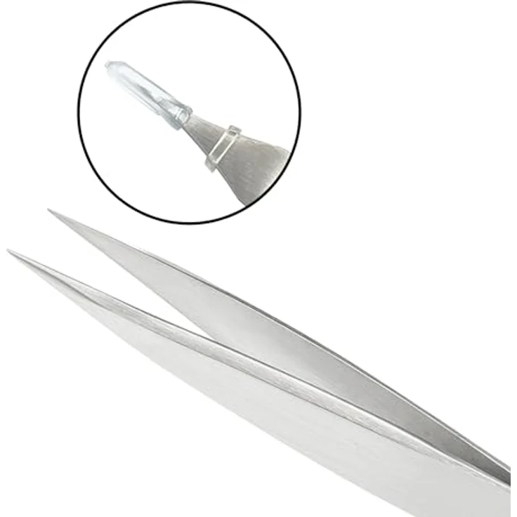REMOS Mini Splitterpinzette, rostfreier Edelstahl mit feiner Spitze, 6 cm - ideal für präzise Splitterentfernung und Modellbau – Bild 3
