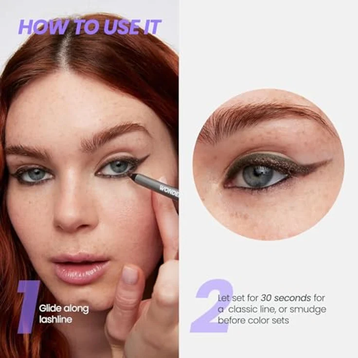 WONDERSKIN 1440 Longwear Eyeliner, langlebiger Eyeliner mit intensiver Farbe, Farbton Pine, 1.2 g – Bild 5