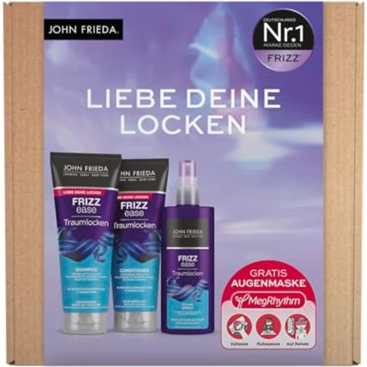JOHN FRIEDA Frizz Ease Traumlocken Shampoo Conditioner, Styling- spray, Augenmaske – Bild 1