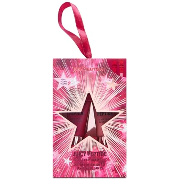 Makeup Revolution Xmas 2025 Juicy Peptide, Lippenpflege Set mit 2 veganen Lippenbalsamen, 4,5 ml – Bild 3