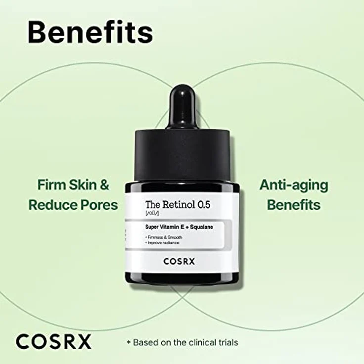 Cosrx The Retinol 0.5, Gesichtsserum mit 0,5 % reinem Retinol, Antifalten- und Elastizitätsverbesserung, 20 ml – Bild 3