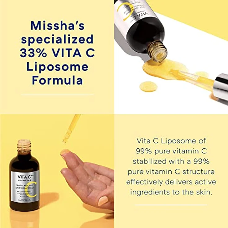 Missha, MISSHA Vita C Plus Spot Correcting Firming Ampoule, 30ml - Hautaufhellendes Serum mit Vitamin C für straffere und strahlendere Haut – Bild 5