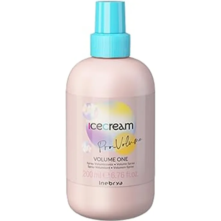 Inebrya Ice Cream Pro-Volume Volumenspray, 300 ml - Vegane Formel, silikonfrei, ohne SLES und SLS, ohne Lösungsmittel