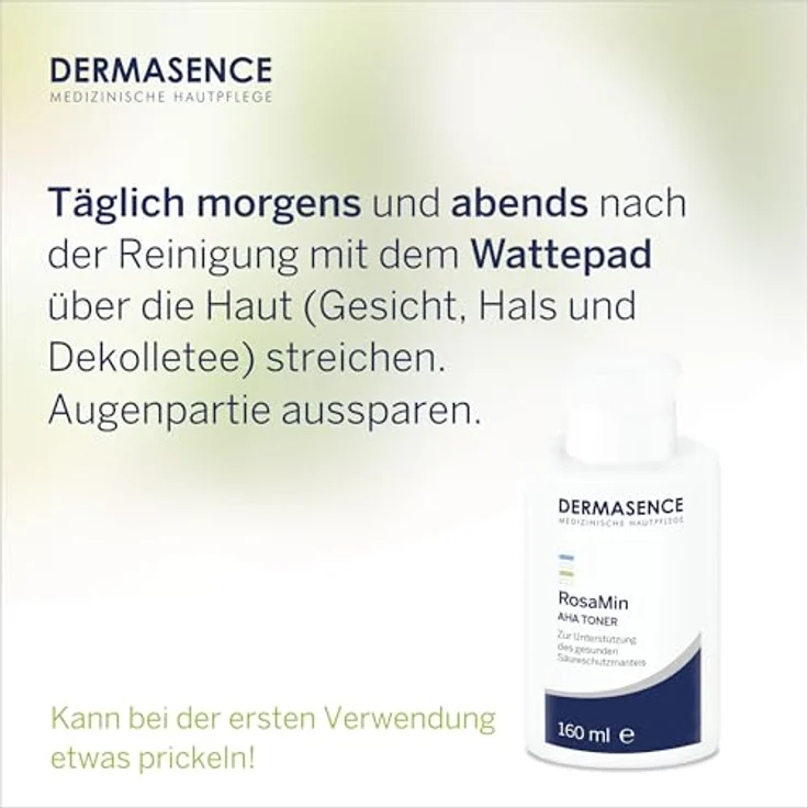 DERMASENCE RosaMin AHA Toner, 160 ml – pH-Wert 4,5, vegan, parfümfrei, alkoholfrei, für empfindliche Haut, Porenverfeinerung und intensive Feuchtigkeit – Bild 5