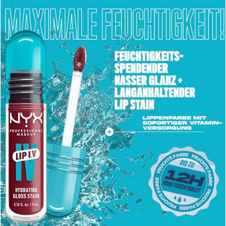 NYX Professional Makeup Lip IV Gloss Serum, feuchtigkeitsspendender Lipgloss mit Vitamin-Komplex, 5 ml, Farbe 07 - BUBBLEGUM BURST – Bild 3