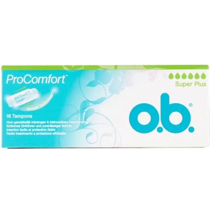 o.b. Original Tampons Super Plus, 16er Packung mit SilkTouch Oberfläche, diskret und sicher