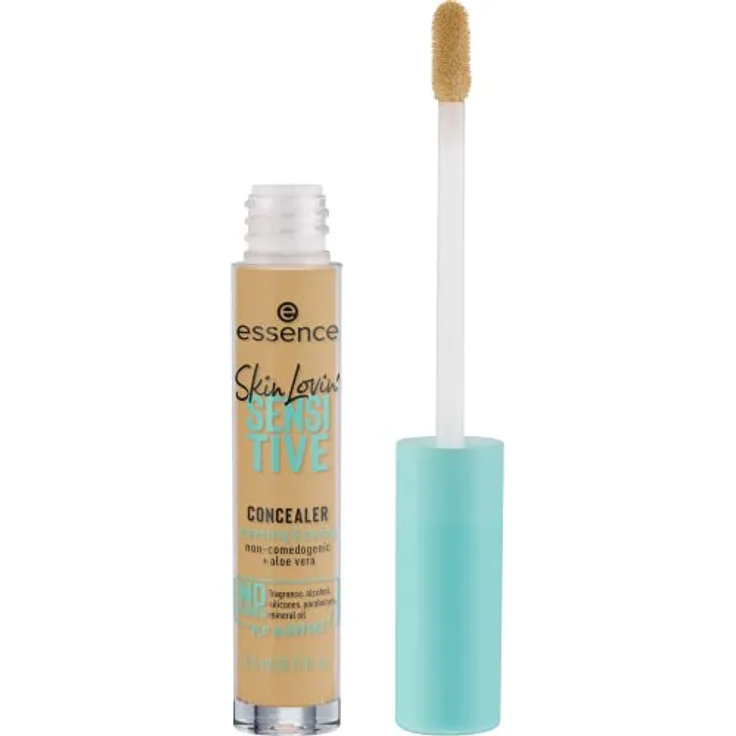 essence Skin Lovin' SENSITIVE CONCEALER, Abdeckstift, Nr. 25 Medium Olive, nude, beruhigend, Expressergebnis, Haut, natürlich, vegan, ölfrei, entspricht unserem CLEAN BEAUTY Standard (3,5ml)