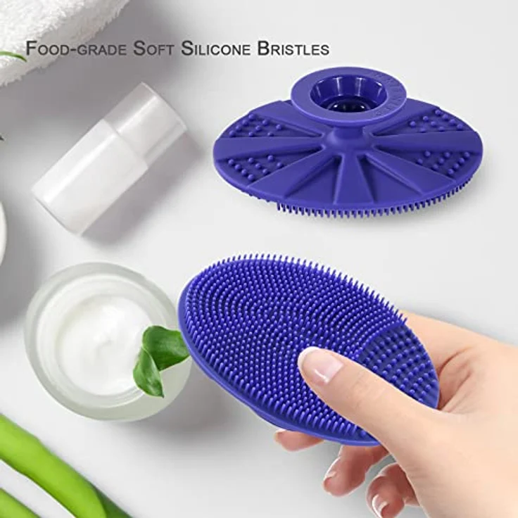 INNERNEED Silikon-Gesichtsreinigungsschrubber, 2-in-1 Peeling- und Massagebürste, lebensmittelechte weiche Borsten, 4 Stück – Bild 5