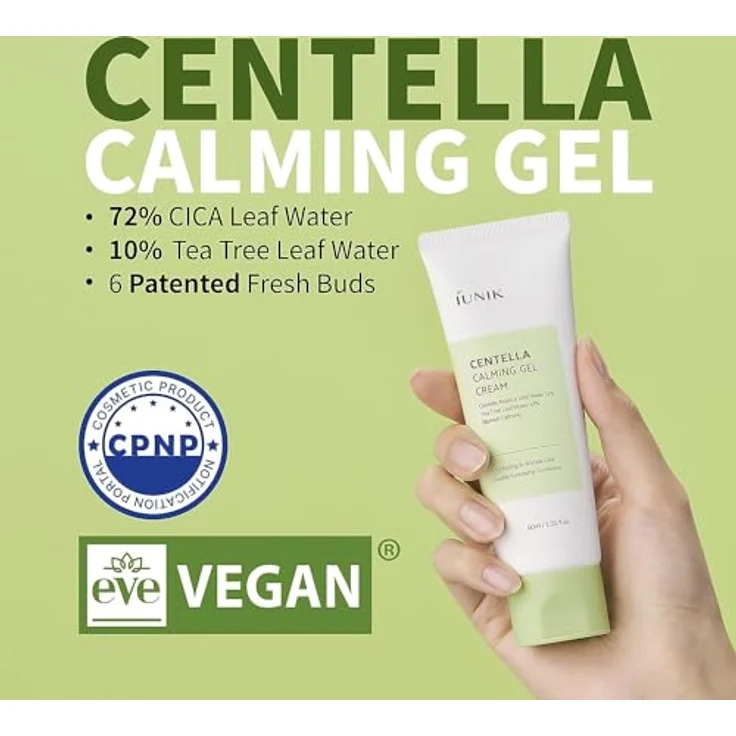 iUNIK Centella Calming Gel Cream, beruhigende Gesichtscreme mit Centella Asiatica, 60ml – Bild 2