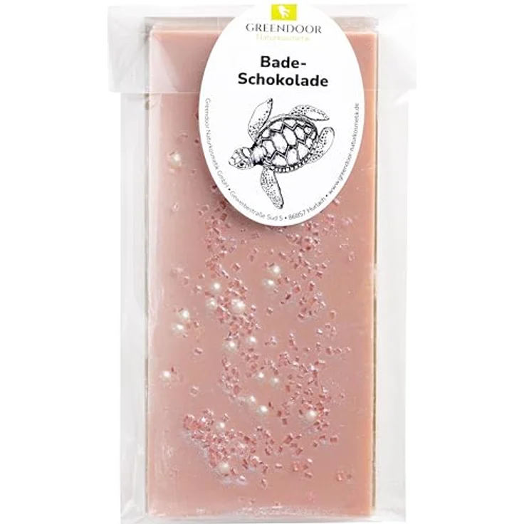 GREENDOOR Badeschokolade Prinzessin 100g, mit BIO Kakaobutter, Naturkosmetik Cremebad, natürliche Haut-Pflege Körper-Pflege, Badezusatz Pflegebad, Geschenke Natur Wellness – Bild 1