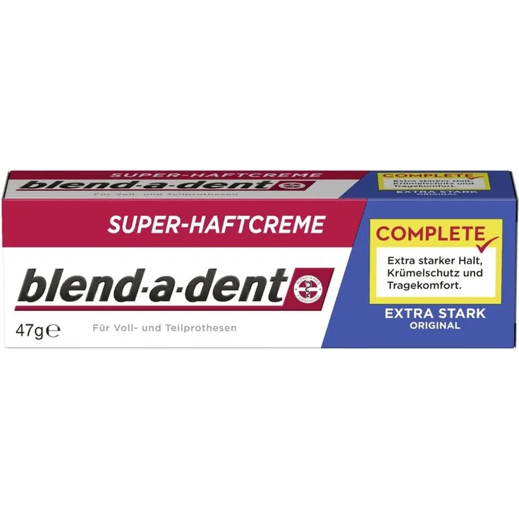Blend-a-dent Extra stark 47 ml Haftcreme, mit Krümelschutz, Minzgschmack, für die Dritten