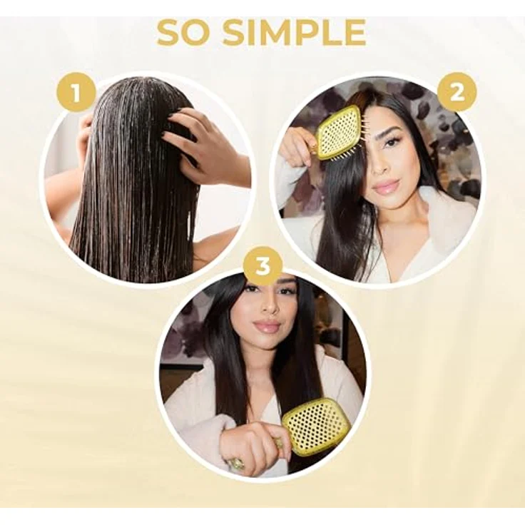 UNbrush Glitter Collection Detangling Hair Brush, Amber Entangler mit 105 flexiblen Borsten für müheloses Entwirren, unisex – Bild 8