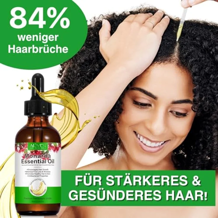 P-Beauty Ätherisches Monarda Öl, Haaröl & Hautpflegeöl, Feuchtigkeitsspendend, Haarwachstum & Anti-Aging, 60ml, für alle Hauttypen – Bild 3