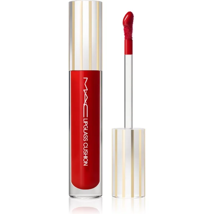 MAC Cosmetics Lipglass Cushion High-Pigment Oil, hochpigmentiertes Lippenöl in Tantrum, 5 ml – spendet Feuchtigkeit und pflegt intensiv.