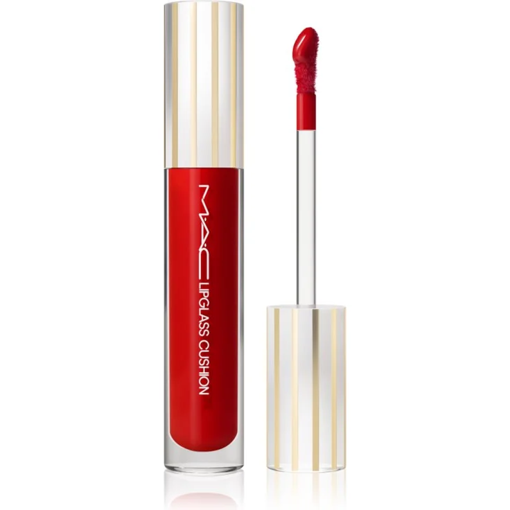 MAC Cosmetics Lipglass Cushion High-Pigment Oil, hochpigmentiertes Lippenöl in Tantrum, 5 ml – spendet Feuchtigkeit und pflegt intensiv.