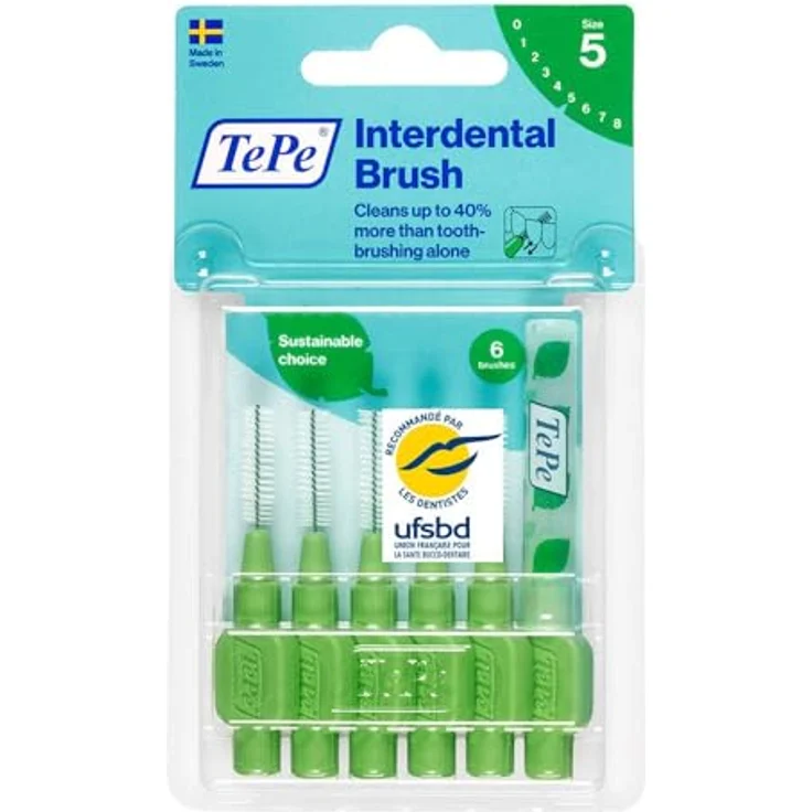 Tepe Interdentalbürsten 0,8 mm Grün 6er-Pack Interdentalbürsten – Bild 2