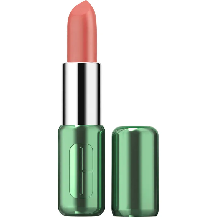 Clinique Pop Longwear Lipstick 01 Blushing Pop, satinierter Lippenstift mit bis zu 8 Stunden Haltbarkeit, 3,9 g