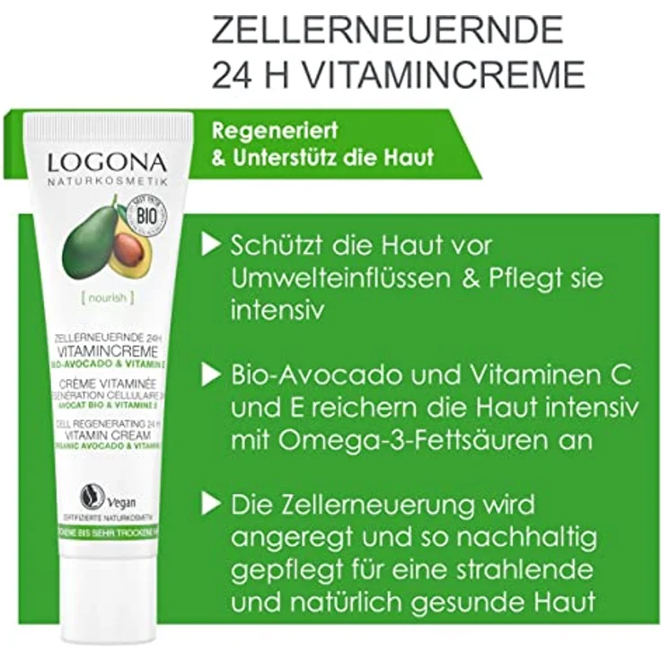 Logona Zellerneuernde 24h Vitamincreme 30 ml Tagespflege – Bild 4