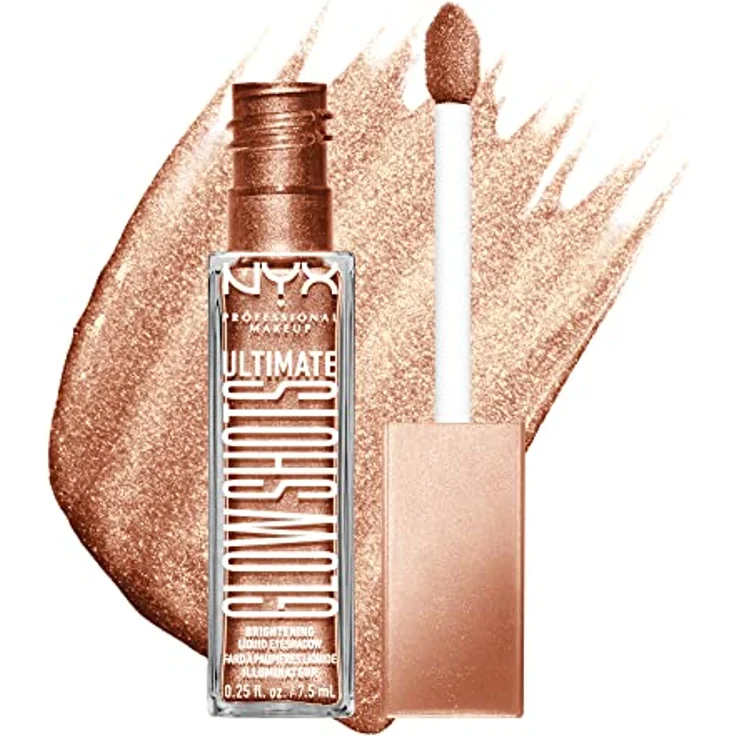 NYX Professional Makeup Ultimate Glow Shots Lidschatten, 7,5 ml, Nr. 06 - Golden Goji, flüssig-cremige Textur mit Vitamin C und gl glossy-glitzerndem Finish – Bild 8