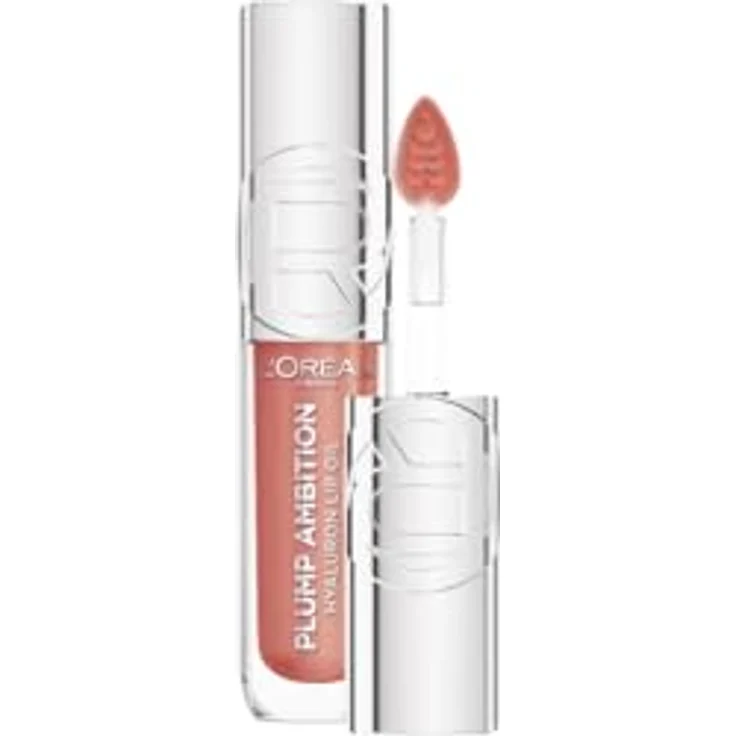 L’Oréal Paris Plump Ambition Lipgloss, Lip Plumper mit Hyaluronsäure für mehr Volumen, Farbton 650 Nude Macaron, 5 ml – Bild 1