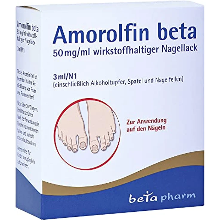 Amorolfin beta 50 mg/ml wirkstoffhaltiger Nagellack, 3 ml – Bild 1